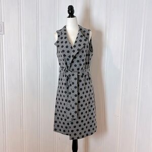 BÉNIE VIE grey & black polka dot wool vest